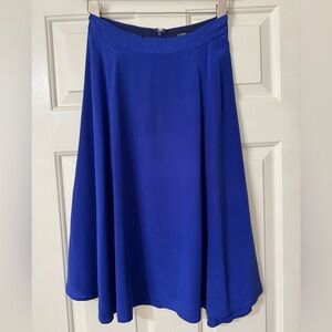J. Crew Vibrant Blue Midi Skirt